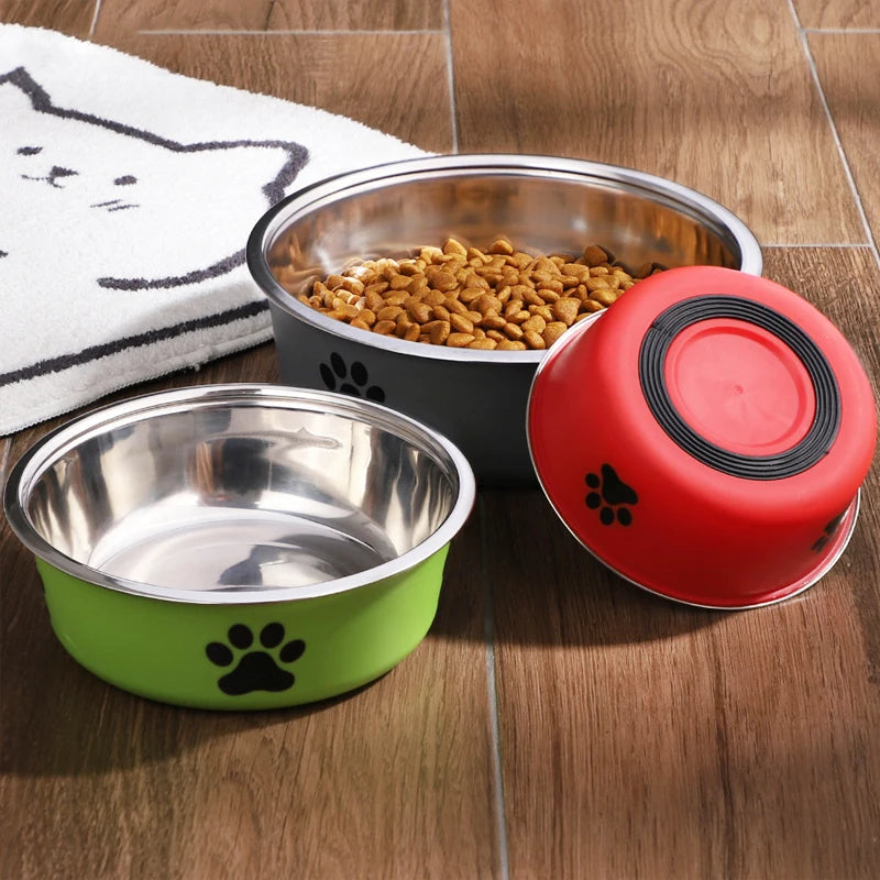 Bol d'eau pour chien et chat avec base en caoutchouc antidérapante