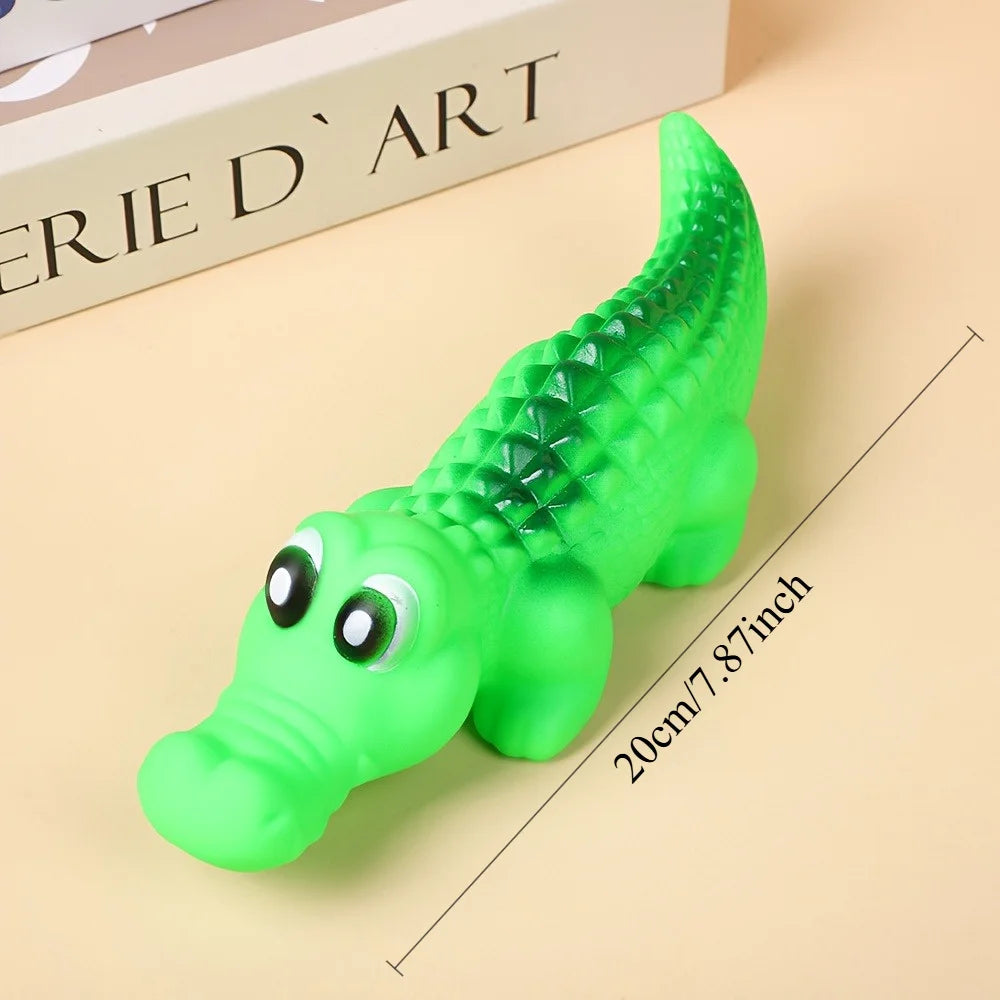 Jouet pour chien en crocodile en caoutchouc grinçant