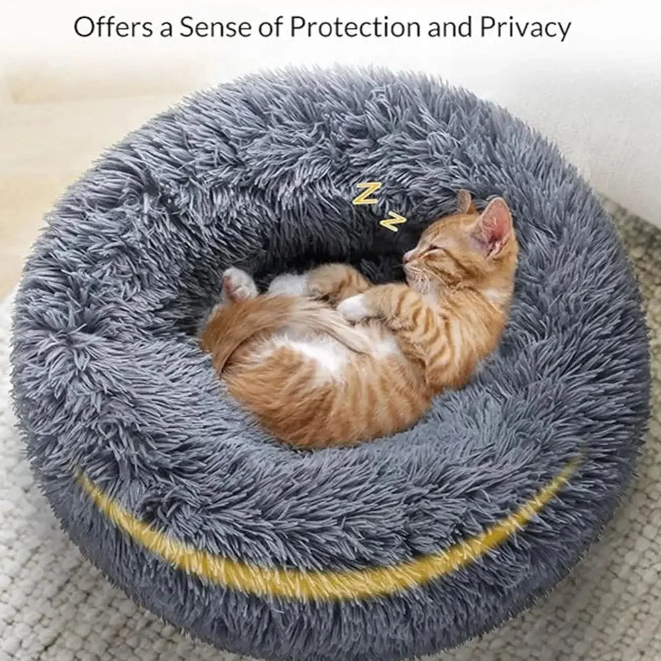 Lit rond pour animaux de compagnie
